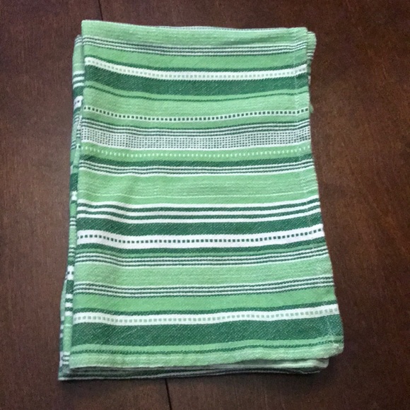 DII set of 2 hand towels green stripes - Picture 2 of 6